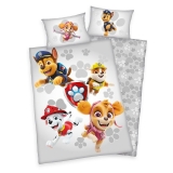 Povlečení do postýlky Paw Patrol grey Bio Bavlna 100/135, 40/60
