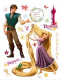 Maxi nálepka na zeď Rapunzel a princ