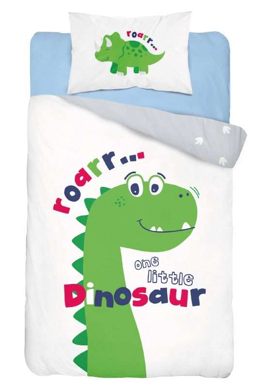 Povlečení do postýlky Little Dino green 100x135, 40x60