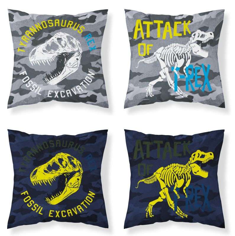 Povlak na polštářek Dinosaurus T-rex svítící 40x40