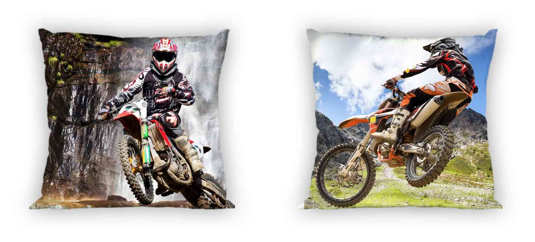 Povlak na polštářek Motokros 40x40